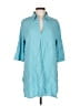 Assorted Brands Teal Blue 3/4 Sleeve Button-Down Shirt Size M - photo 1