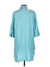 Assorted Brands Teal Blue 3/4 Sleeve Button-Down Shirt Size M - photo 2