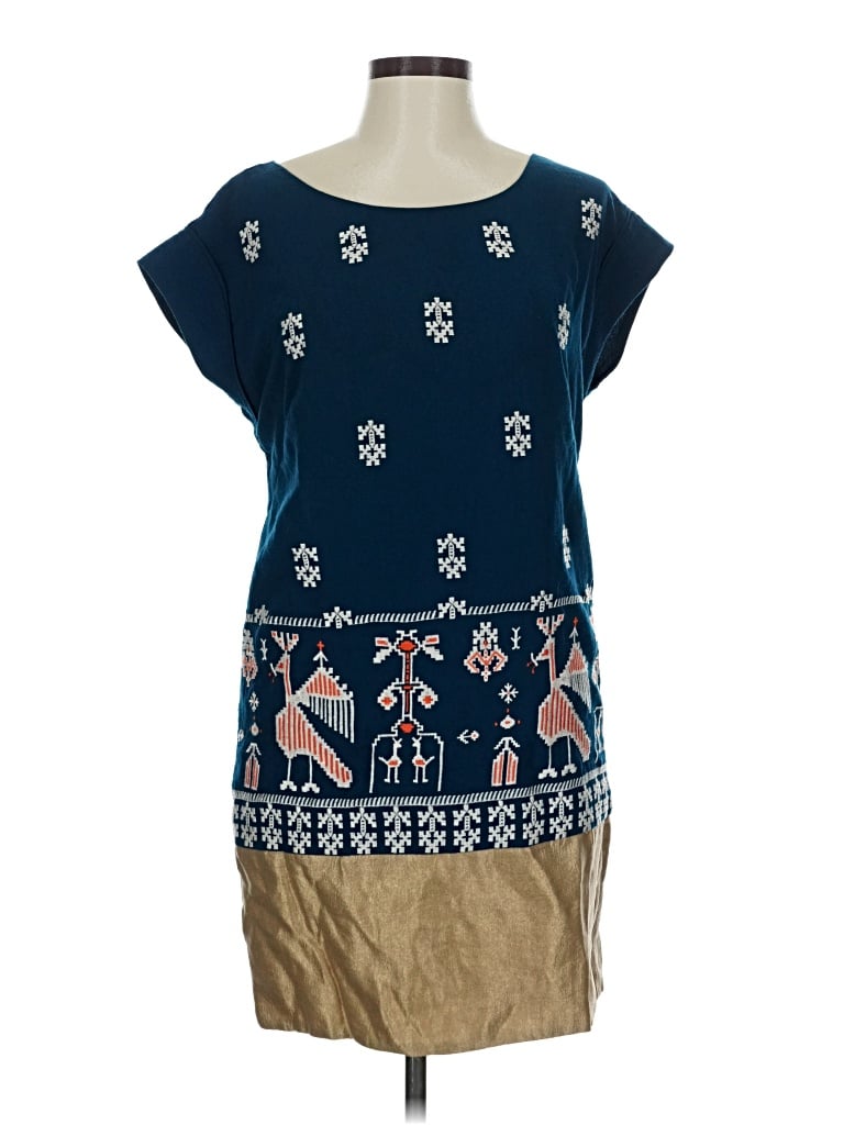 Pre-owned Floreat Short Sleeve Blouse In Blue