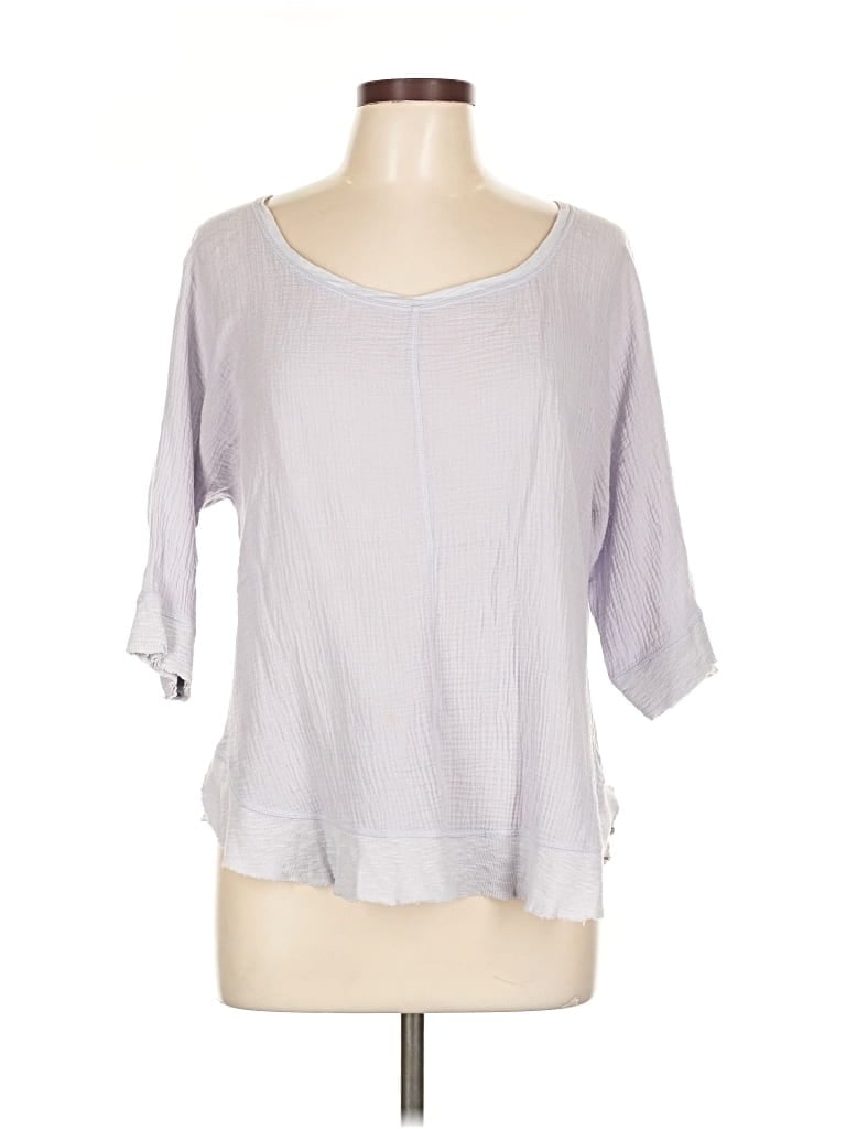 Pre-owned Anthropologie 3/4 Sleeve Blouse In Gray