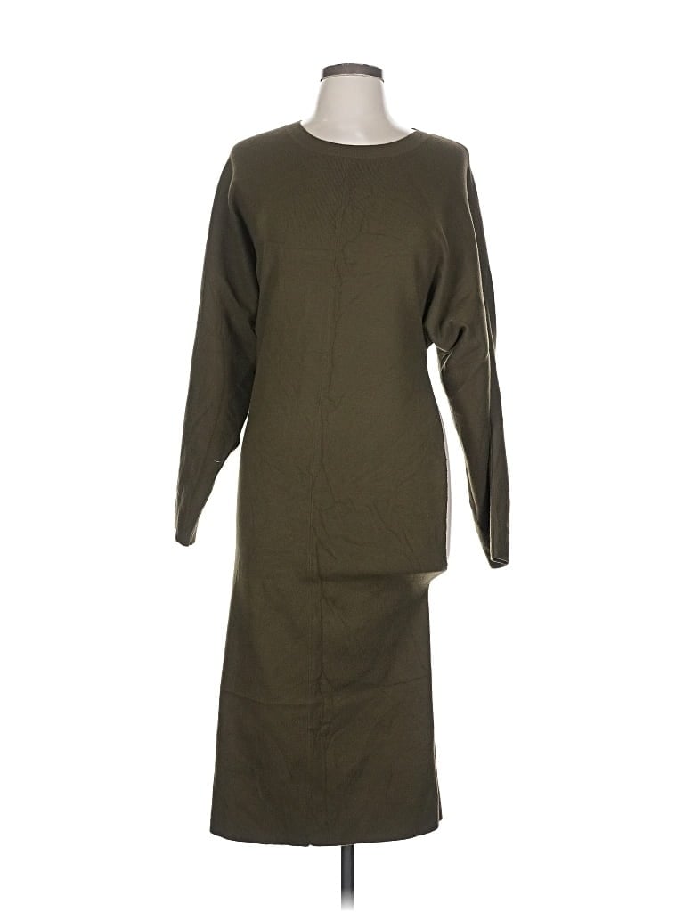 Pre-owned Mng Casual Dress In Green