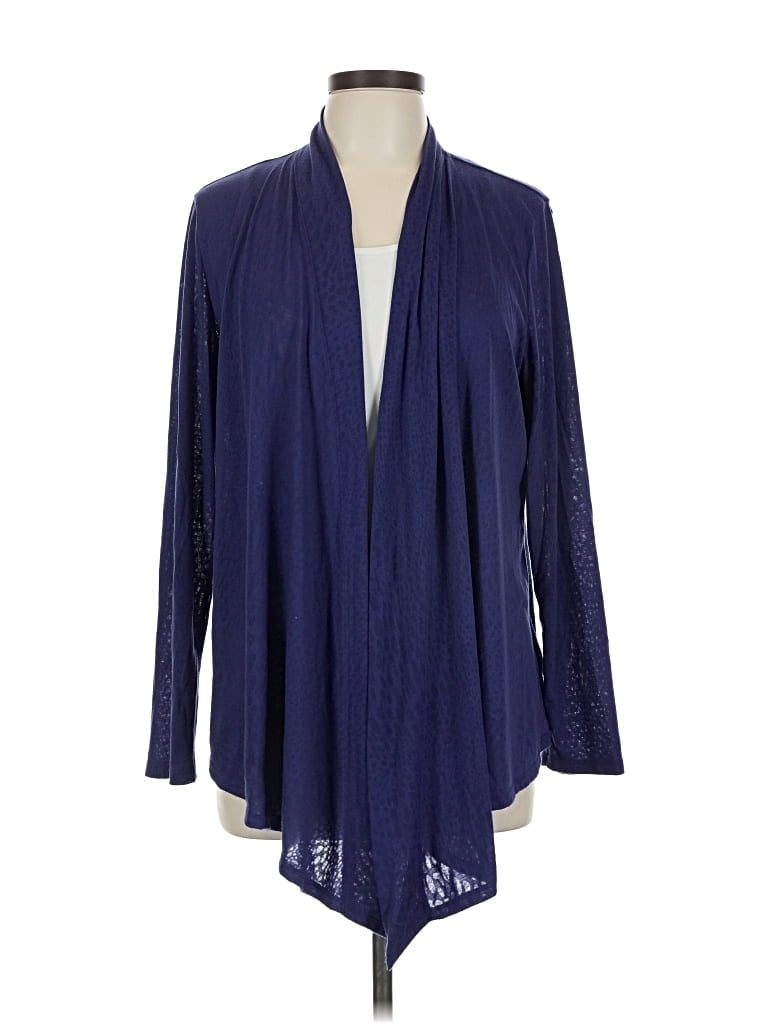 Pre-owned Dana Buchman Cardigan Sweater In Blue