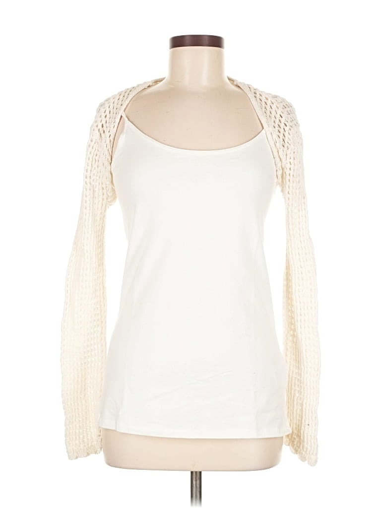 Pre-owned Garage Cardigan Sweater In White