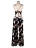 Storia 100% Rayon Floral Black Jumpsuit Size S - photo 2