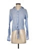 Blu Pepper Blue Long Sleeve Blouse Size S - photo 1