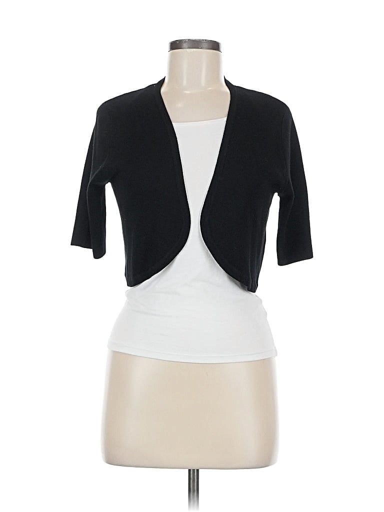 Pre-owned Roz & Ali Cardigan Sweater In Black