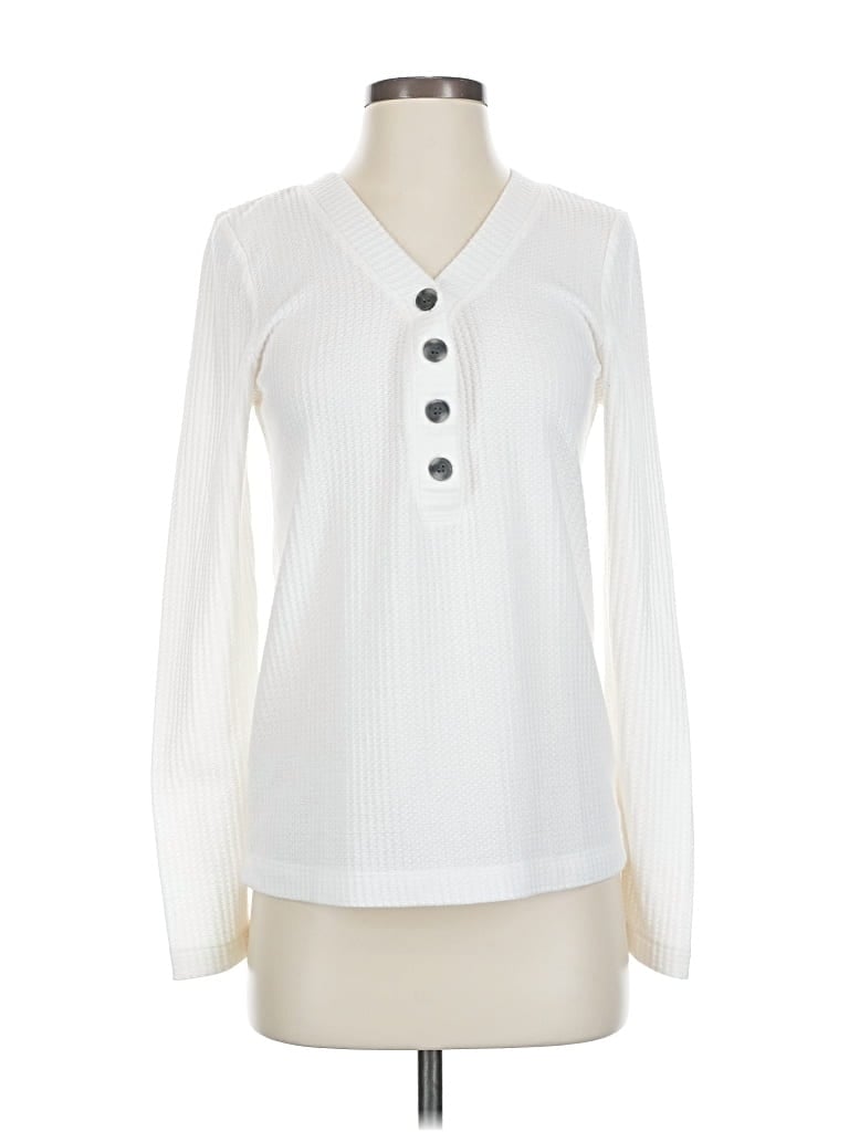 Pre-owned Ann Taylor Loft Cardigan Sweater In White