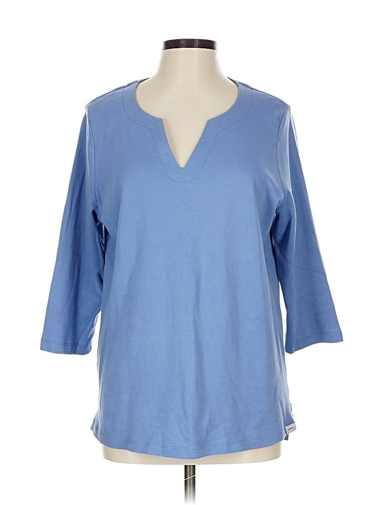 Pre-owned Orvis 3/4 Sleeve T-shirt In Blue