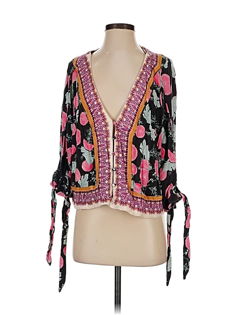 Pre-owned Free People 3/4 Sleeve Blouse In Pink