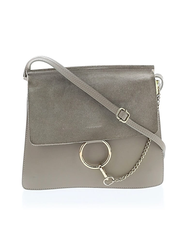Pre-owned Unbranded Leather Crossbody Bag In Gray