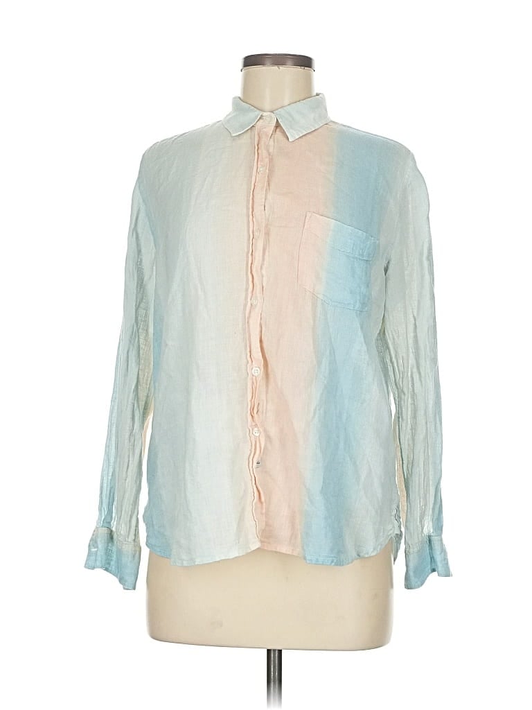 Pre-owned Rails Long Sleeve Blouse In Blue