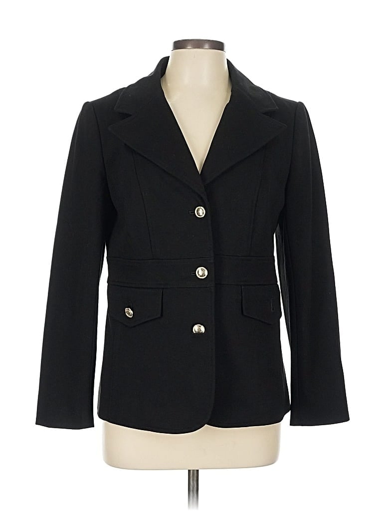 Pre-owned Talbots Blazer Jacket In Black