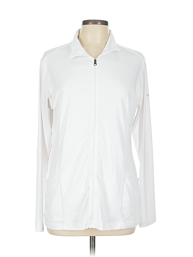 Pre-owned Columbia Track Jacket In White