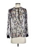 Isabel Marant 100% Silk Animal Print Silver 3/4 Sleeve Silk Top Size EU (FR) 34 / US 2 - photo 1