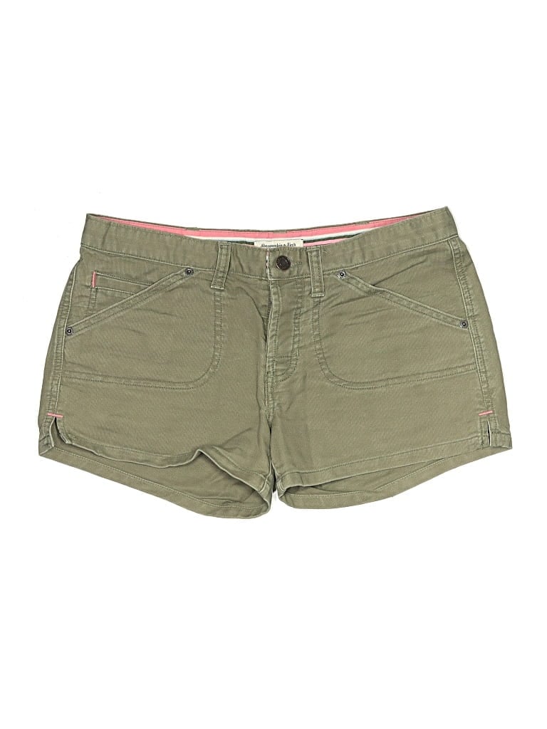 Pre-owned Abercrombie & Fitch Khaki Shorts In Green