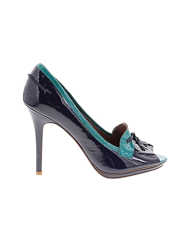 Pre-owned Donald J Pliner Heels In Blue