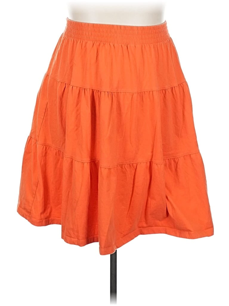 Pre-owned Woman Within Casual Skirt In Orange