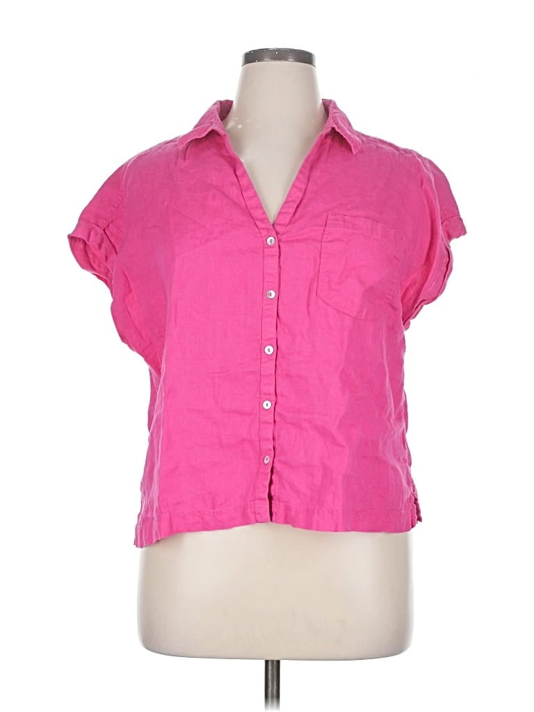 Pre-owned Rachel Zoe Tjx Short Sleeve Blouse In Pink