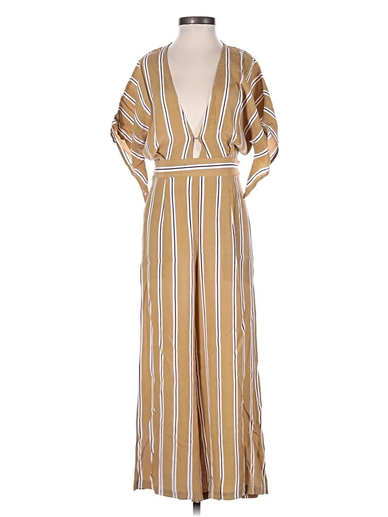 Pre-owned Faithfull The Brand Jumpsuit In Gold