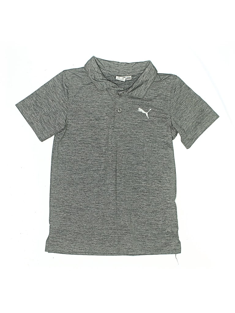 Pre-owned Puma Kids' Short Sleeve Polo Shirt In Gray