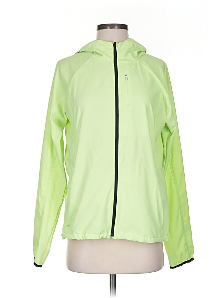 Pre-owned Athleta Windbreaker Jacket In Green