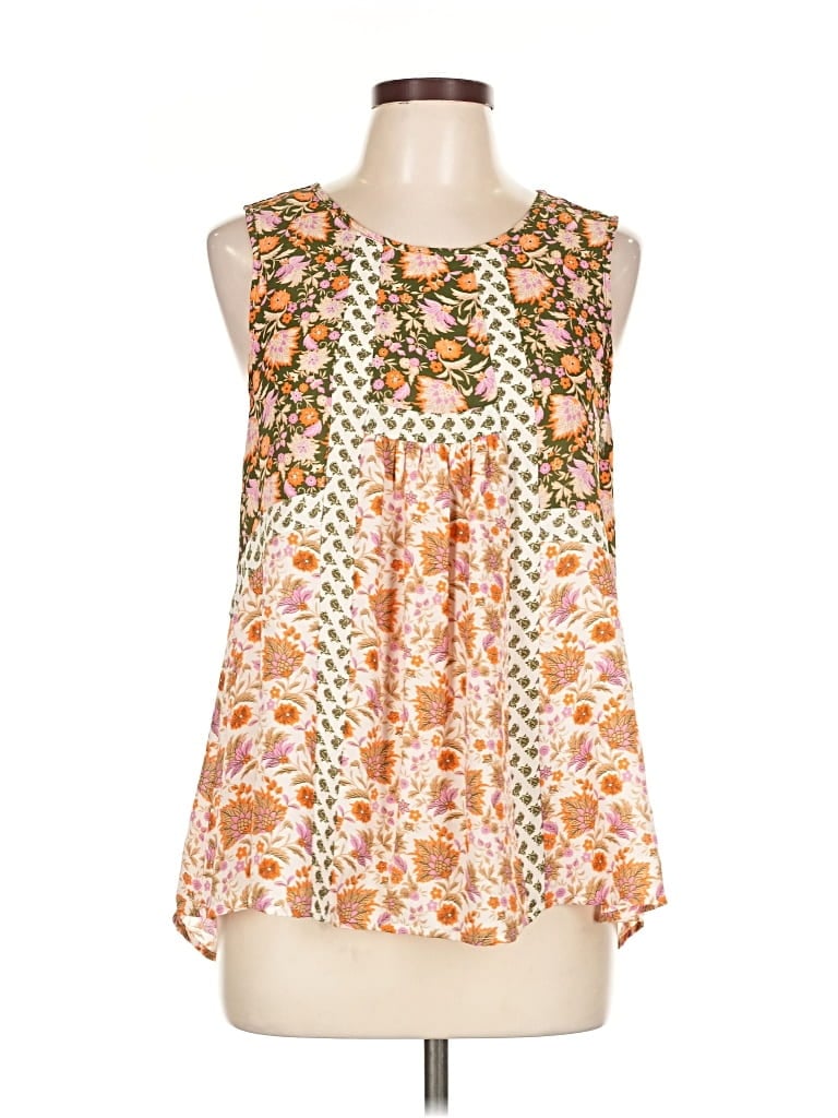 Pre-owned Daniel Rainn Sleeveless Blouse In Orange