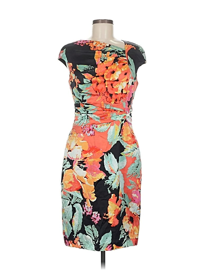 Pre-owned Kay Unger Cocktail Dress In Orange