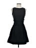Vesper Solid Black Cocktail Dress Size 10 - photo 1