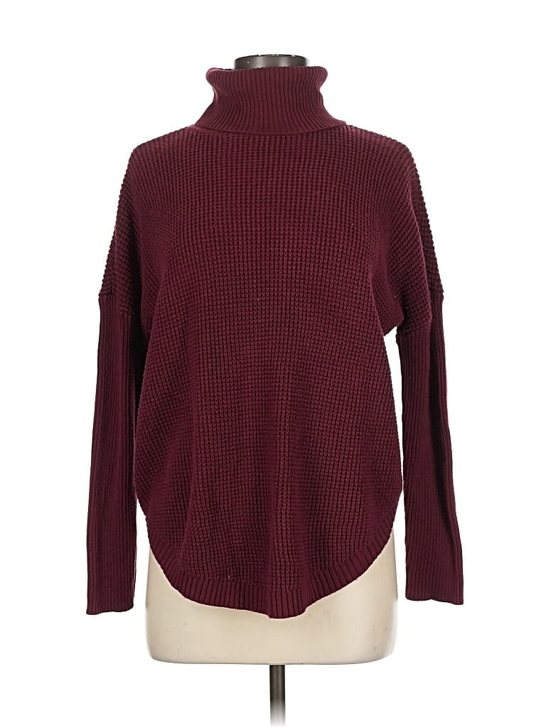 Pre-owned Michael Michael Kors Turtleneck Sweater In Burgundy