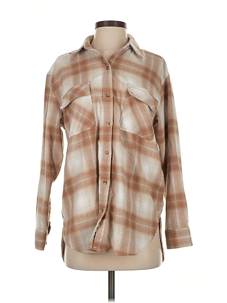 Pre-owned Abercrombie & Fitch Fleece Jacket In Brown