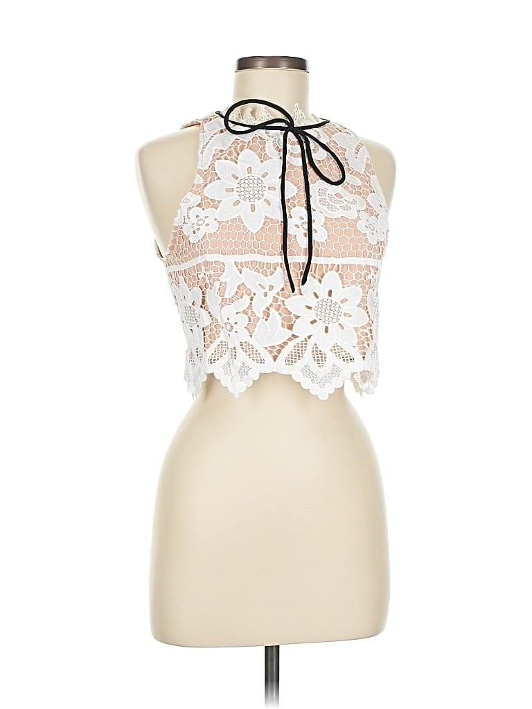 Pre-owned Endless Rose Sleeveless Blouse In White