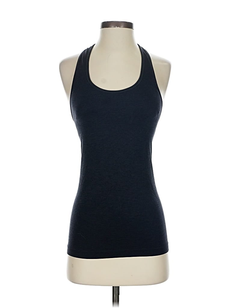 Pre-owned Lululemon Athletica Tank Top Black Halter Neckline Tops