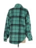 PacSun 100% Polyester Plaid Green Blue Jacket Size XS - photo 2