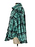 PacSun 100% Polyester Plaid Green Blue Jacket Size XS - photo 5
