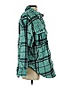 PacSun 100% Polyester Plaid Green Blue Jacket Size XS - photo 4