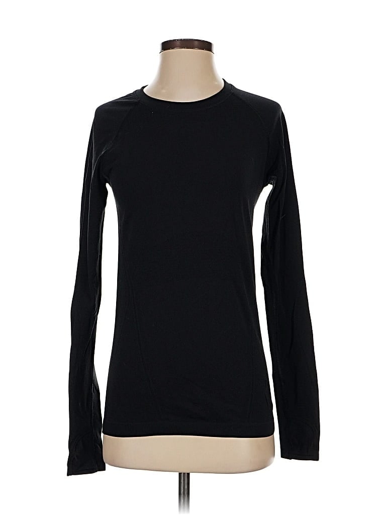 Pre-owned Athleta Long Sleeve T-shirt In Black
