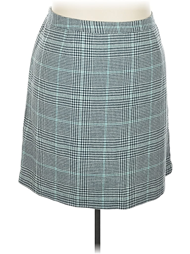 Pre-owned Jessica London Wool Skirt In Blue