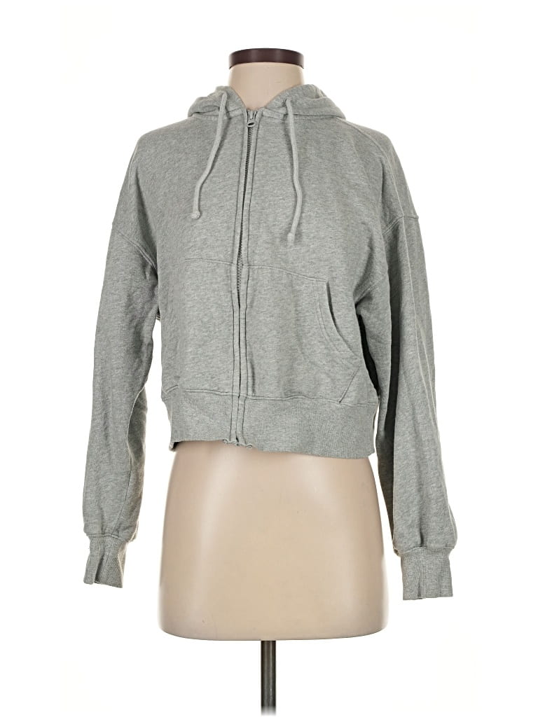 Pre-owned Old Navy Zip Up Hoodie In Gray