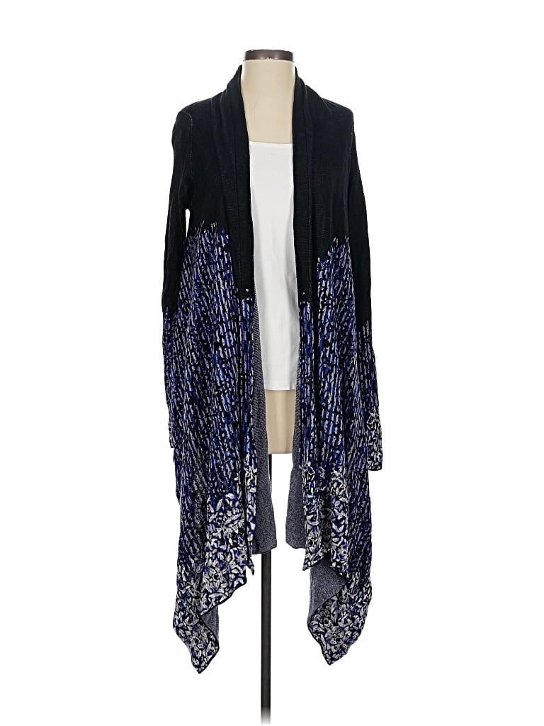 Pre-owned Bcbgmaxazria Silk Cardigan Sweater In Black