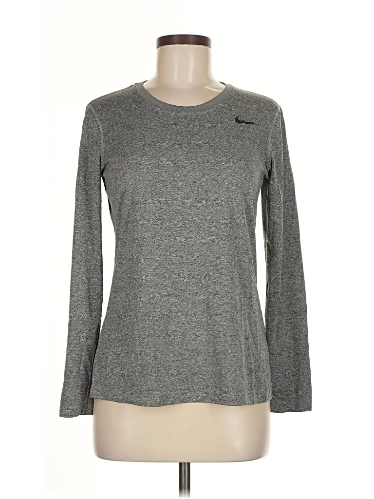 Pre-owned Nike Long Sleeve T-shirt In Gray