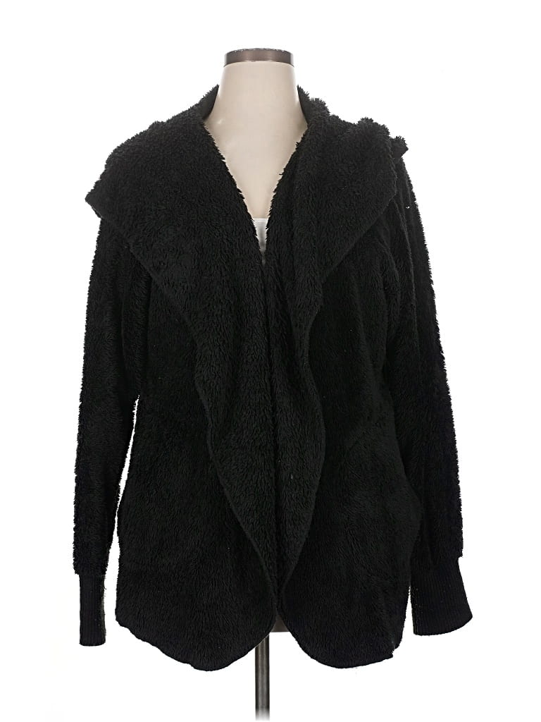 Pre-owned Hem & Thread Faux Fur Jacket In Black