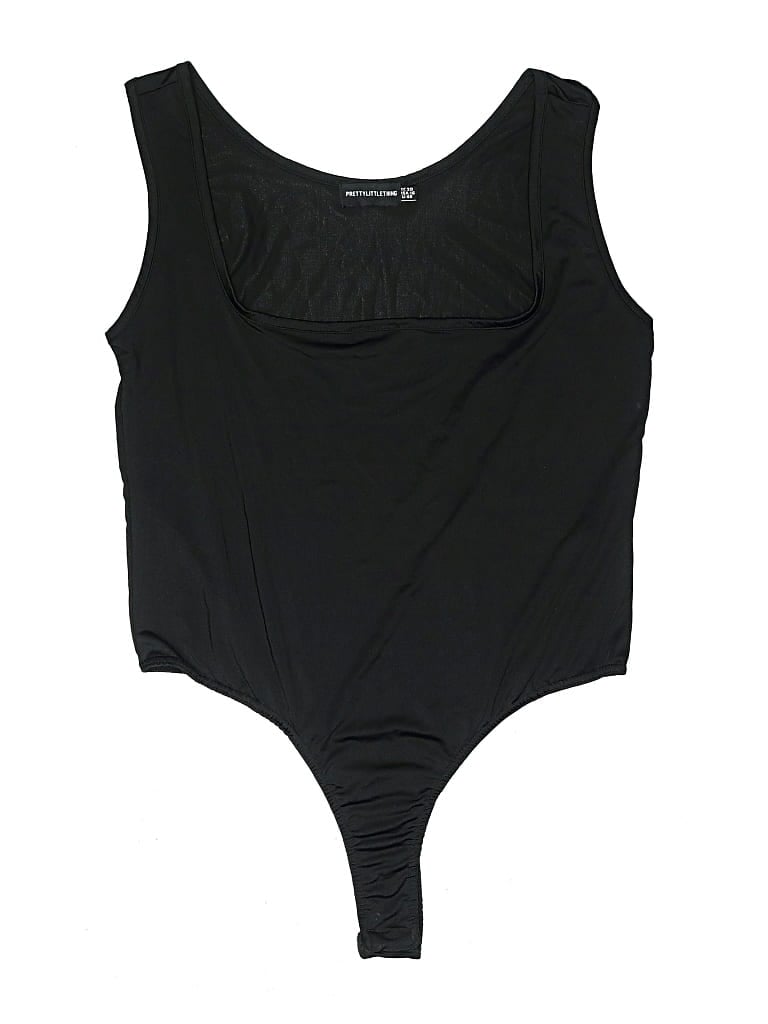 Pre-owned Prettylittlething Bodysuit In Black