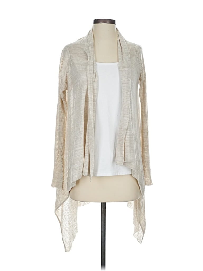 Pre-owned Talbots Cardigan Sweater In White