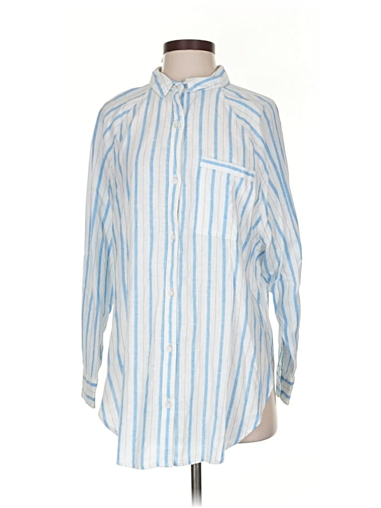 Aerie Long Sleeve Button Down Shirt In Multi