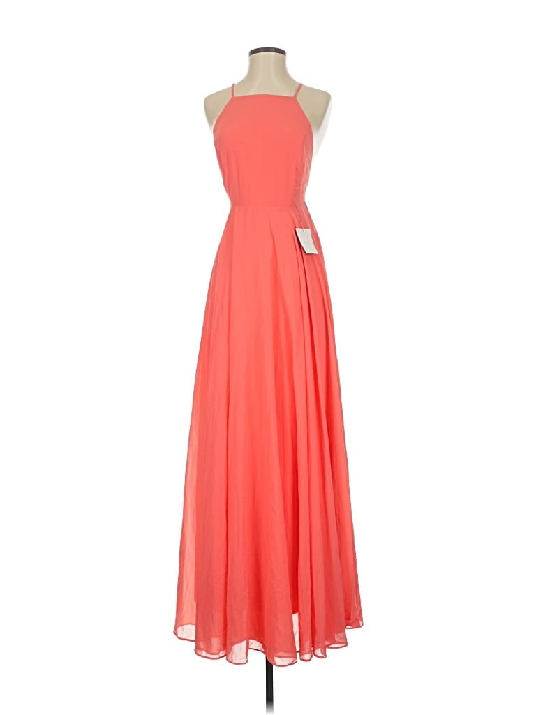 Pre-owned Lulus Cocktail Dress In Orange