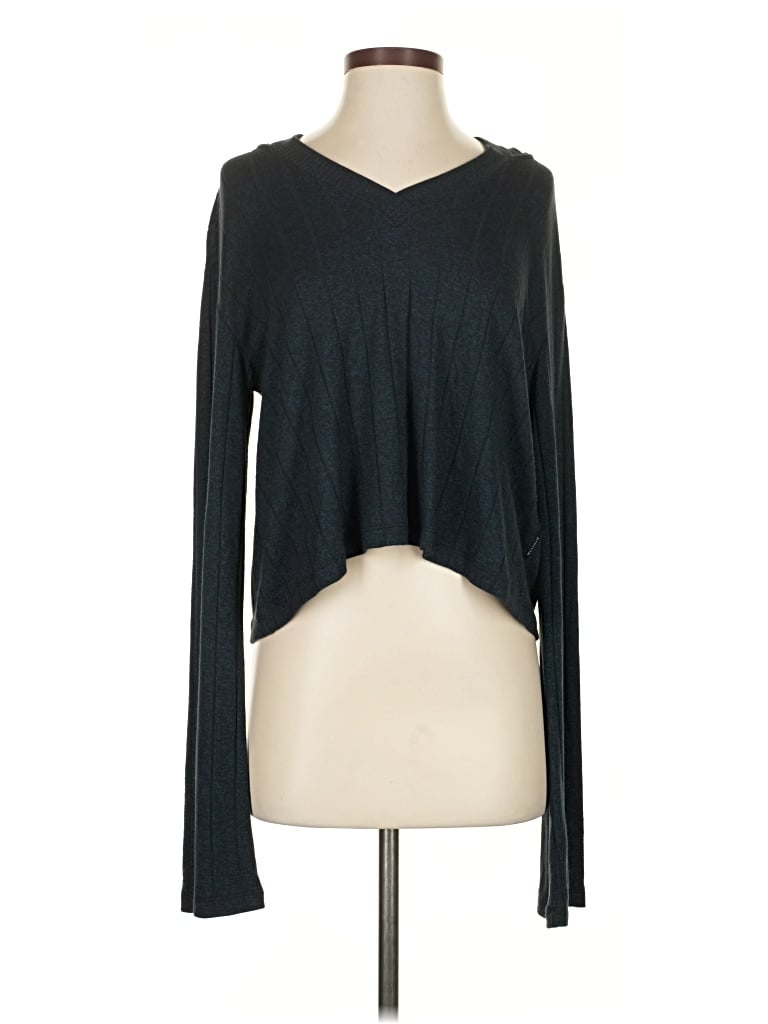 Pre-owned Athleta Cardigan Sweater In Black