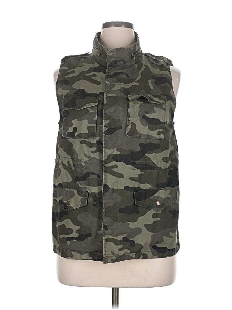 Pre-owned Love Tree Vest In Green