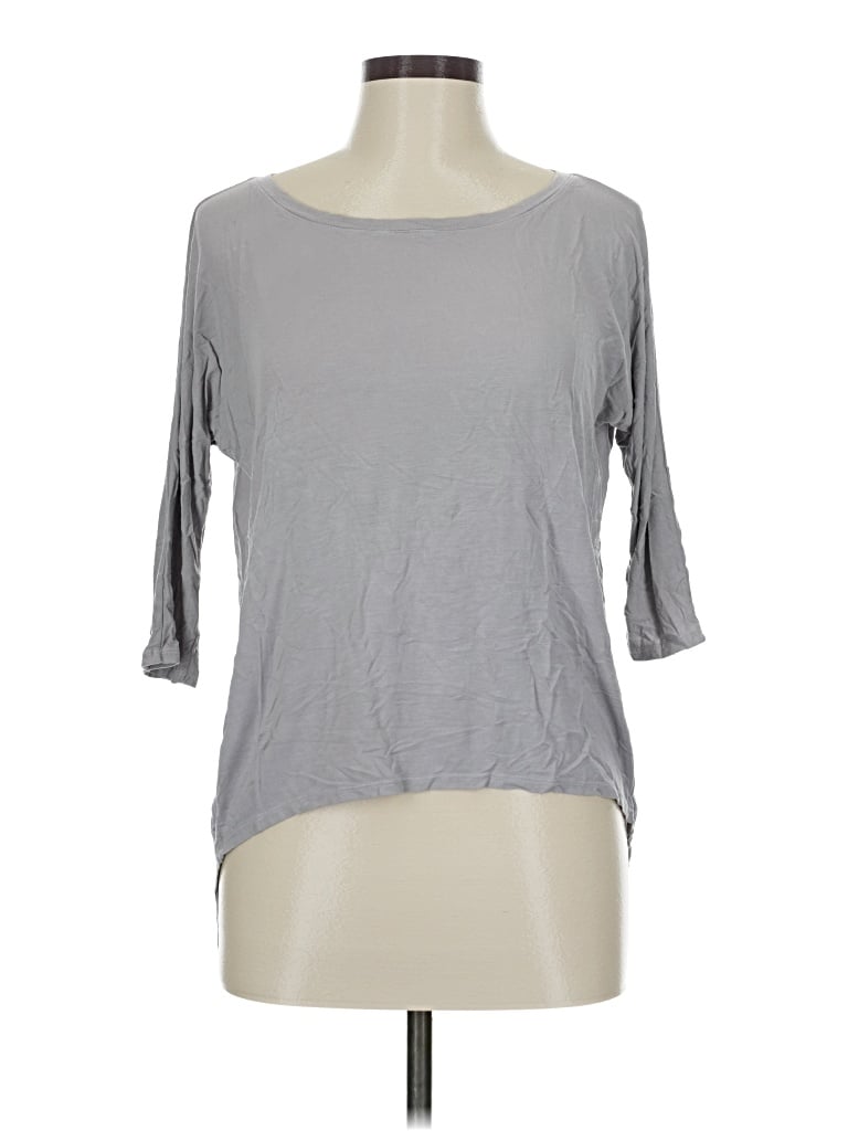 Pre-owned Michael Stars 3/4 Sleeve T-shirt In Gray