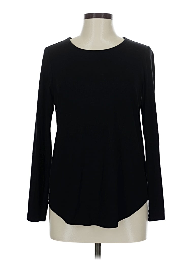 Pre-owned Jones New York Signature Long Sleeve T-shirt In Black