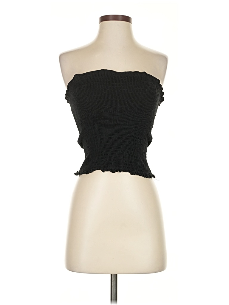 Pre-owned H&m Tube Top Black Strapless Neckline Tops